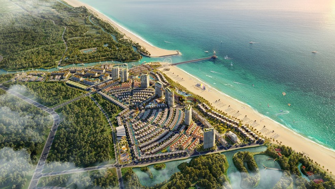 Venezia Beach (Khu du lịch sinh thái biển cao cấp Lạc Việt) được đánh giá sẽ trở thành điểm đến du lịch biểu tượng của khu vực (Ảnh phối cảnh).